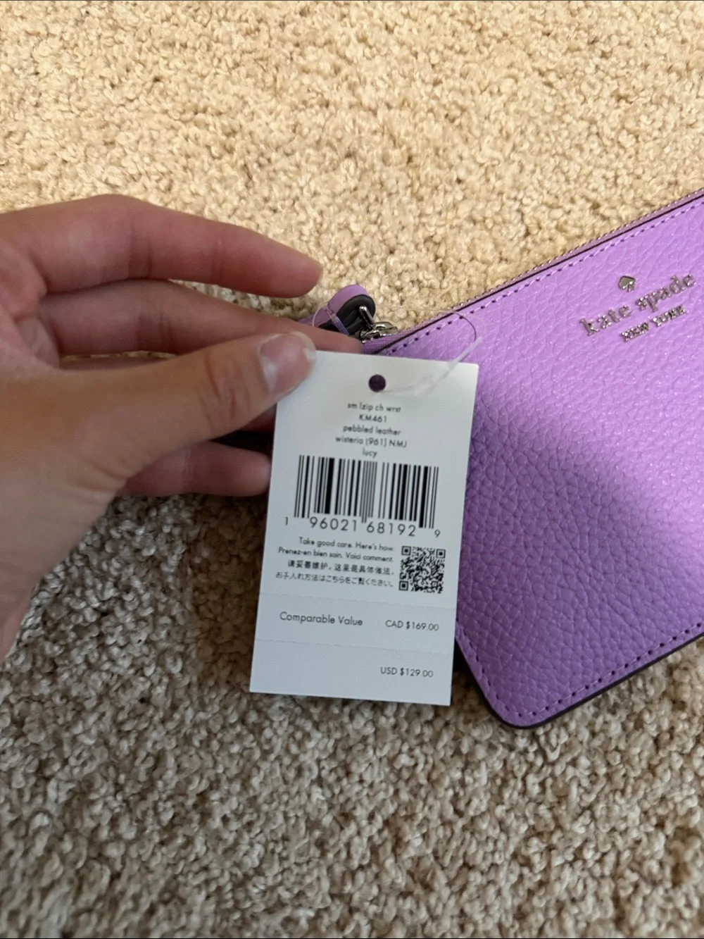 Purple Kate Spade Wallet